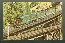Keddie Wye Bridge Feather River Canyon Western Pacific Railroad 1974 Postcard