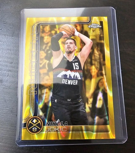 2025-26 Topps Chrome Basketball Update - Nikola Jokic #12 Gold Raywave /50