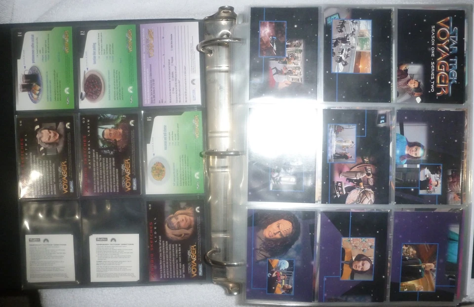 STAR TREK VOYAGER Season One Series two 90 Card Set 3 recipes 3 Xenobio 7 tattoo - Image 2 of 4