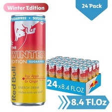 Red Bull Winter Sugar Free Edition Fuji Apple-Ginger 8.4 Fl Oz 2025 24 pack 