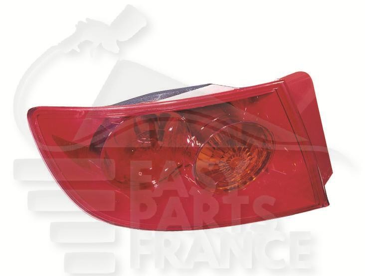 Feu arrière-gauche Mazda 3 solution réparation visibilité extérieure rouge 4 portes