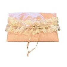 Vtg New Victoria  s Secret Pink Nylon Lingerie Storage Bag Lace Trim W/Potpourri