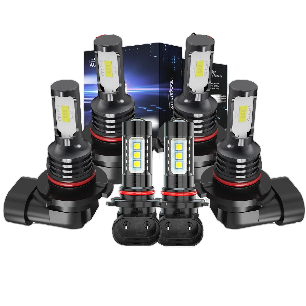 9005 9006 H10 LED Headlight Bulbs For Chevrolet Silverado 1500 2003-2006 White