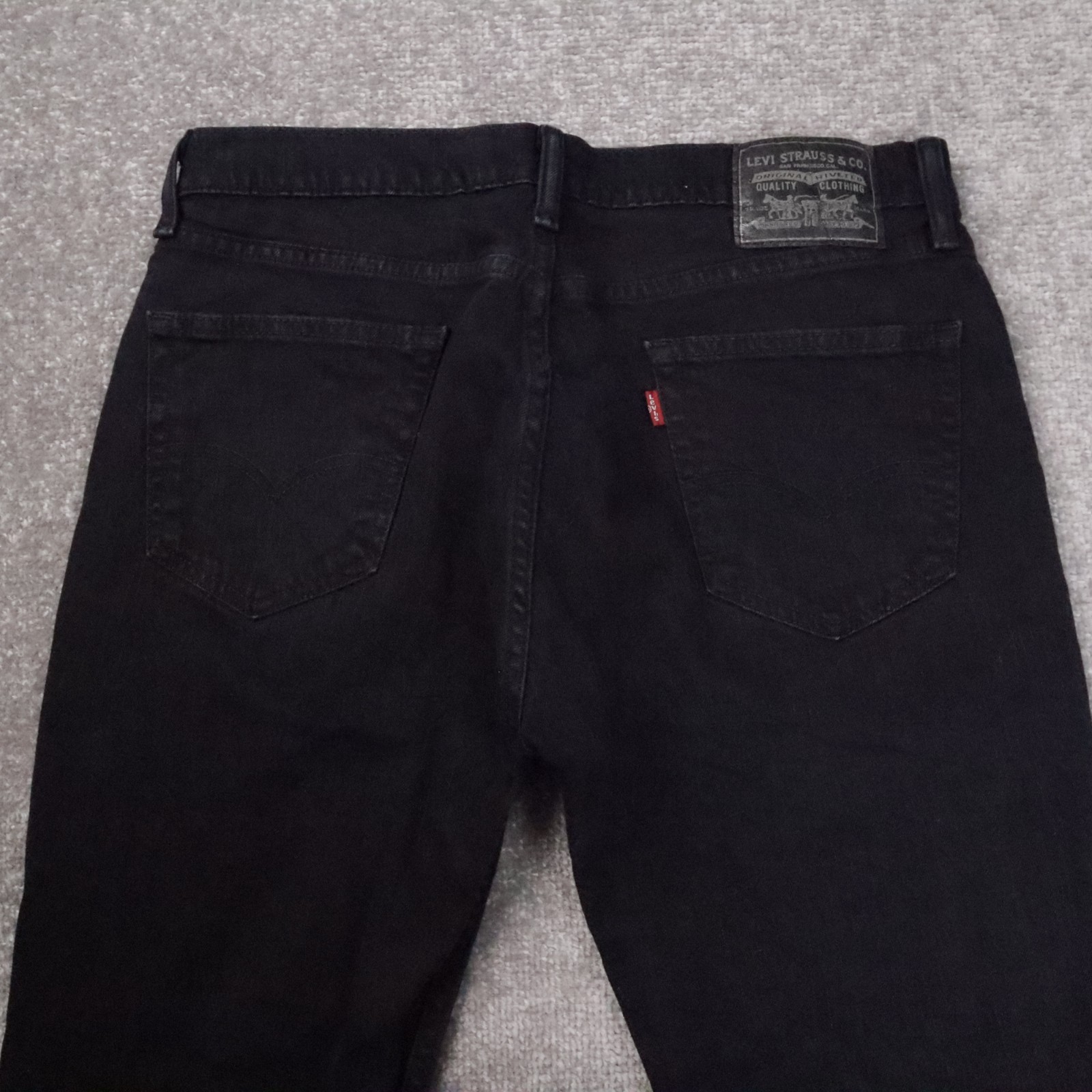 Levi's Mens Straight Leg Slight Taper 34x30 Dark Wash Black Denim Jeans thumbnail 11