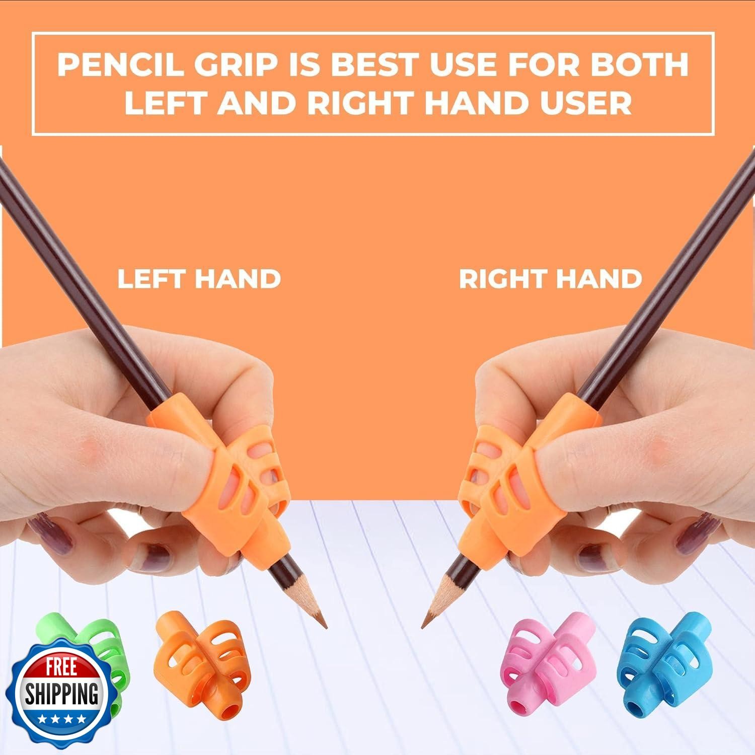 JustBlanks 20 Pcs Pencil Grips for Kids Handwriting - Pencil Holder for Kids,