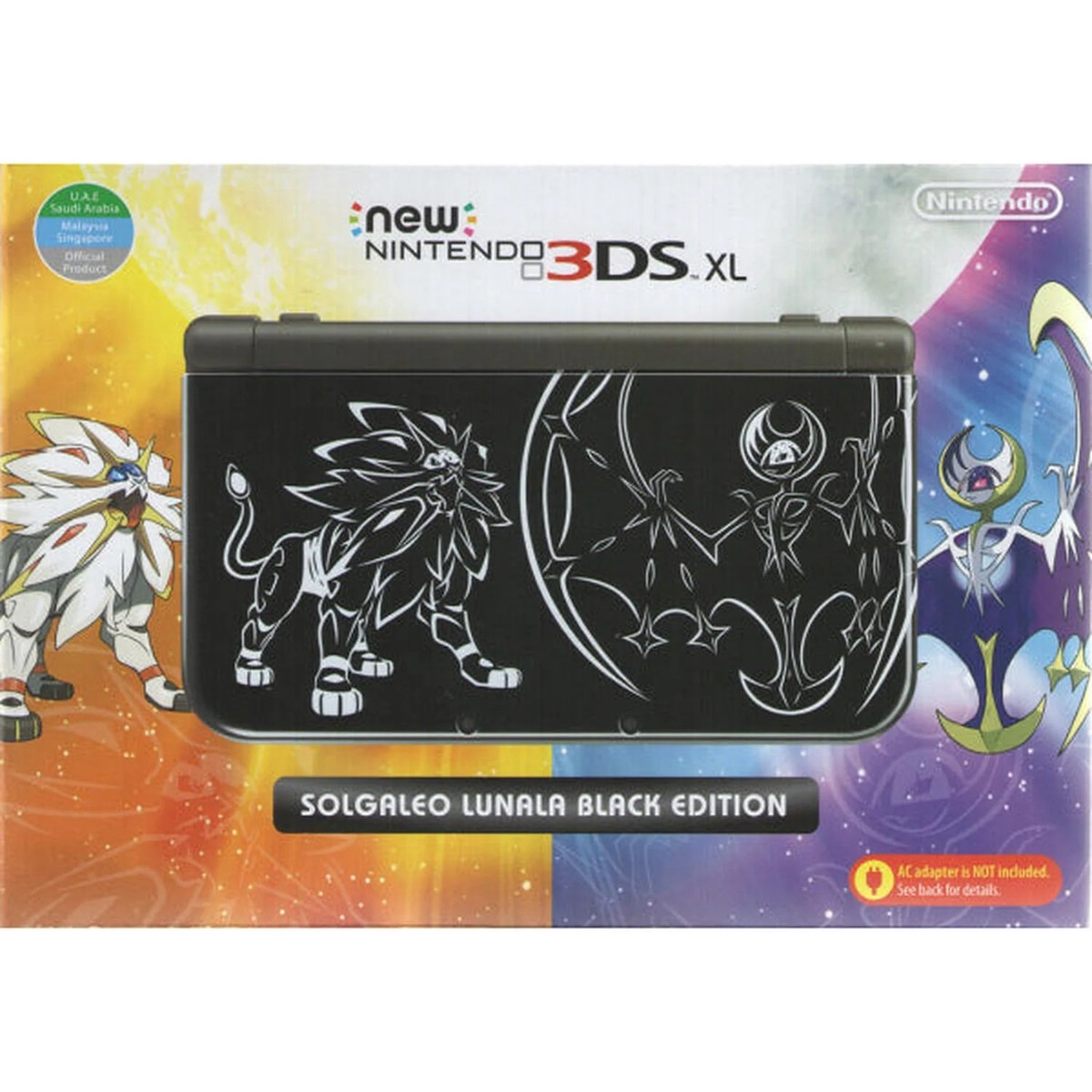 Nintendo 3DS XL Solgaleo Lunala Black Edition Handheld System