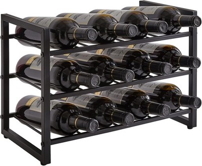 Stapelbares Weinregal für 12 Flaschen - Platzsparend und praktisch