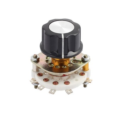 KCX, 2 Polig 4 Position 6 mm Durchm. Welle Band Kanal Schalter mit Kappe