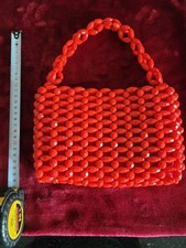LADY'S RED BEAD HANDBAG 1960