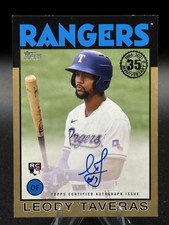 2021 Topps Update Series 1986 Topps Baseball Autographs Leody Taveras Gold /50