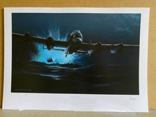 NO 1 signed ltd ed DAMBUSTER AVIATION ART PRINT Operation Chastise Lancaster