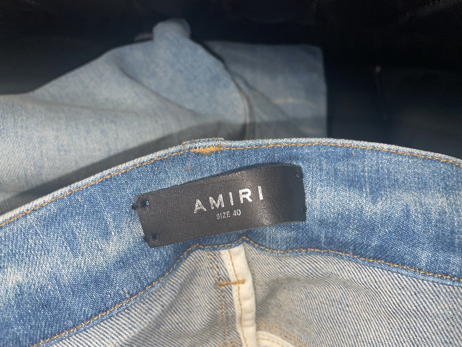 Mens AMIRI Jeans MX2 Clay Indigo Orange Plaid SIZE 40 w/Tags %100 AUTHENTIC