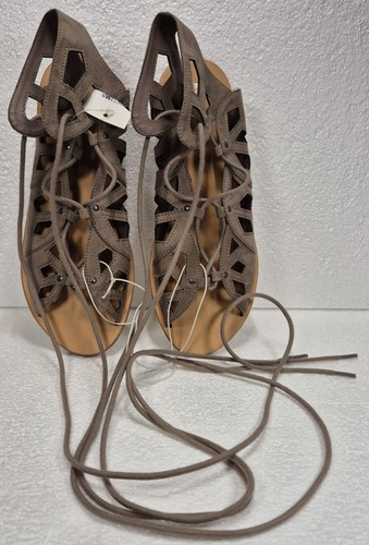 Mossimo Supply Co. braune flache Damen-Gladiator-Riemchensandalen zum Binden 10 NEU - Bild 9 von 15