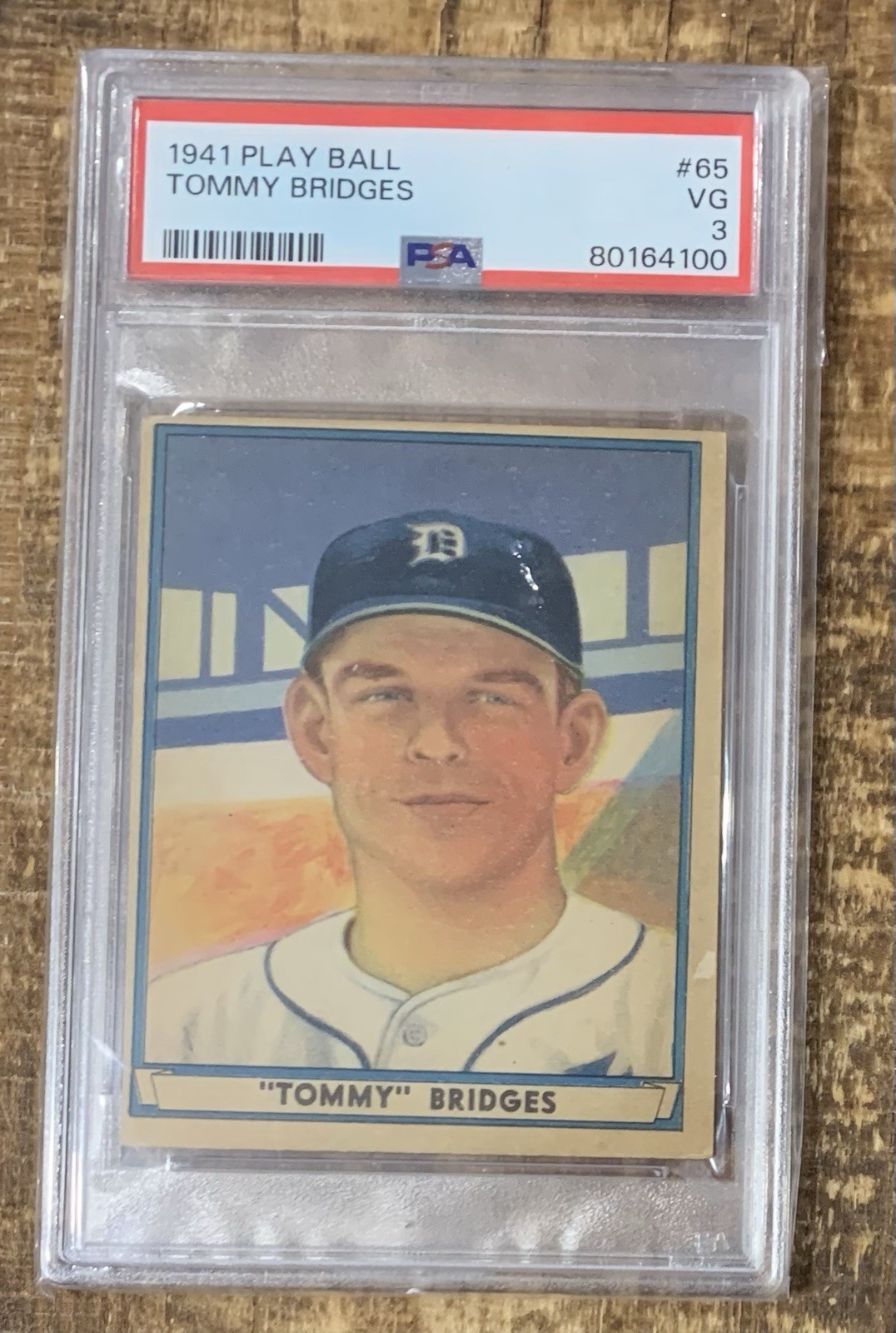 1941 Play Ball #65 Tommy Bridges PSA 3