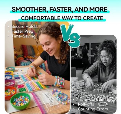 Pony Beads Fast Stringing Tray Bracelet Making Board Tray for Festival DIY Craft