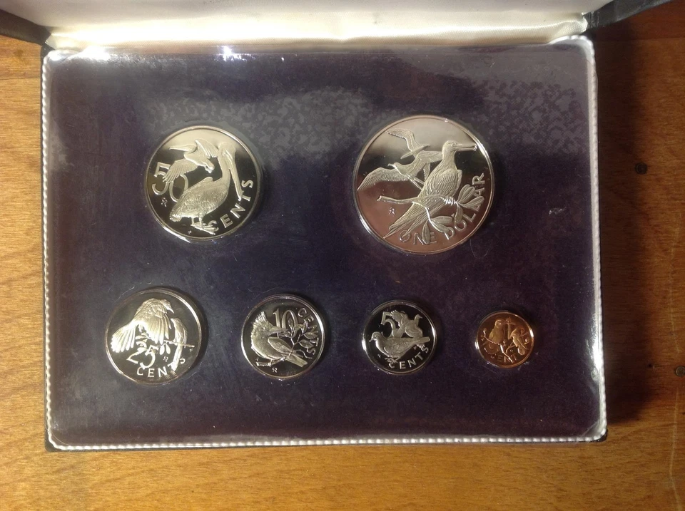 Gift Idea World Coin Lot 1973 British Virgin Islands 6-coin Proof Set Silver $1 - Image 2 of 4