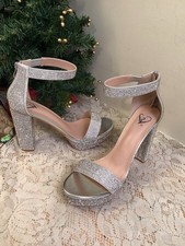 WINDSOR RHINESTONE SANDAL HEELS - WOMEN SIZE 10 - DRESSY -FORMAL