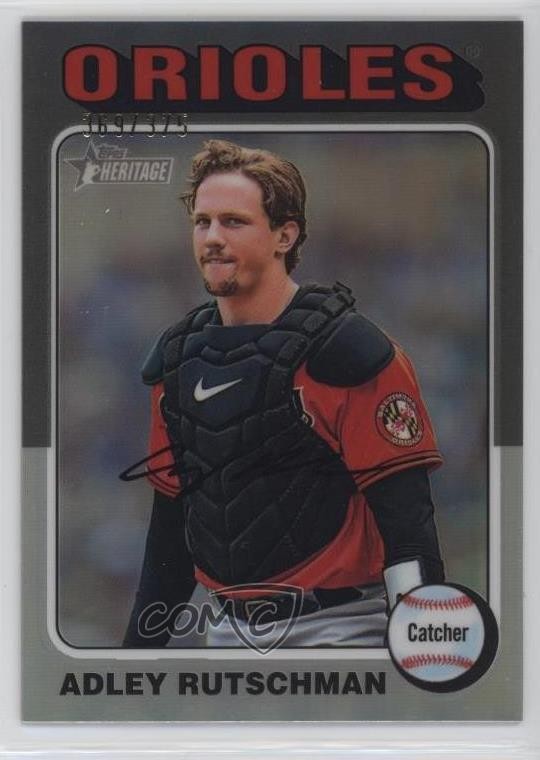 2024 Topps Heritage Chrome Silver Refractor /375 Adley Rutschman #188