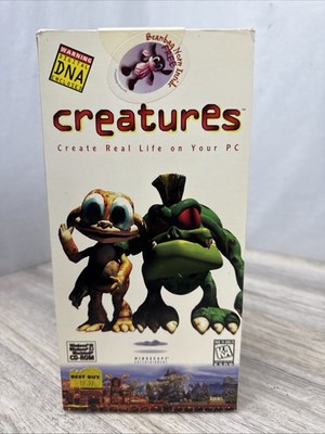 RARE SEALED Creatures Mindscape PC Game Big Box Variant With Norn Plush Inside