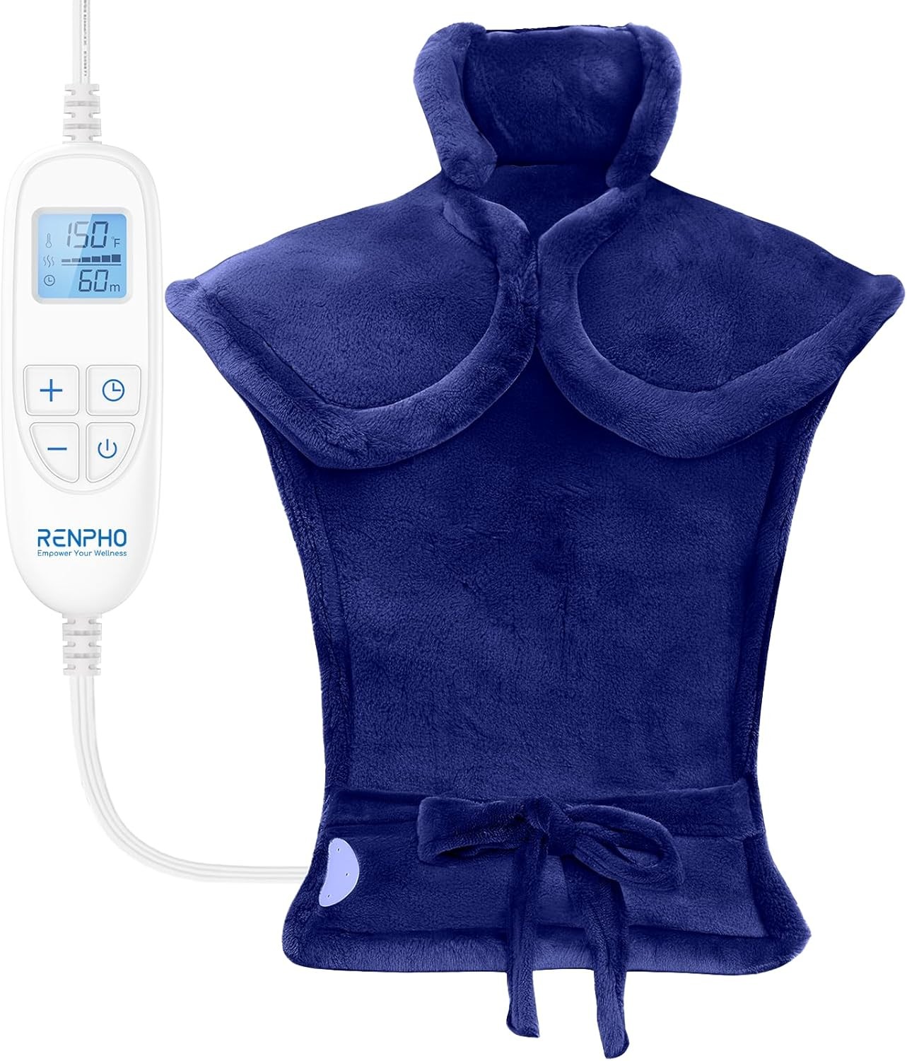 RENPHO Back Heating Pad for Pain Relief, Birthday 24x33, Dark Blue 