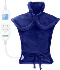 RENPHO Back Heating Pad for Pain Relief, Birthday 24x33, Dark Blue 