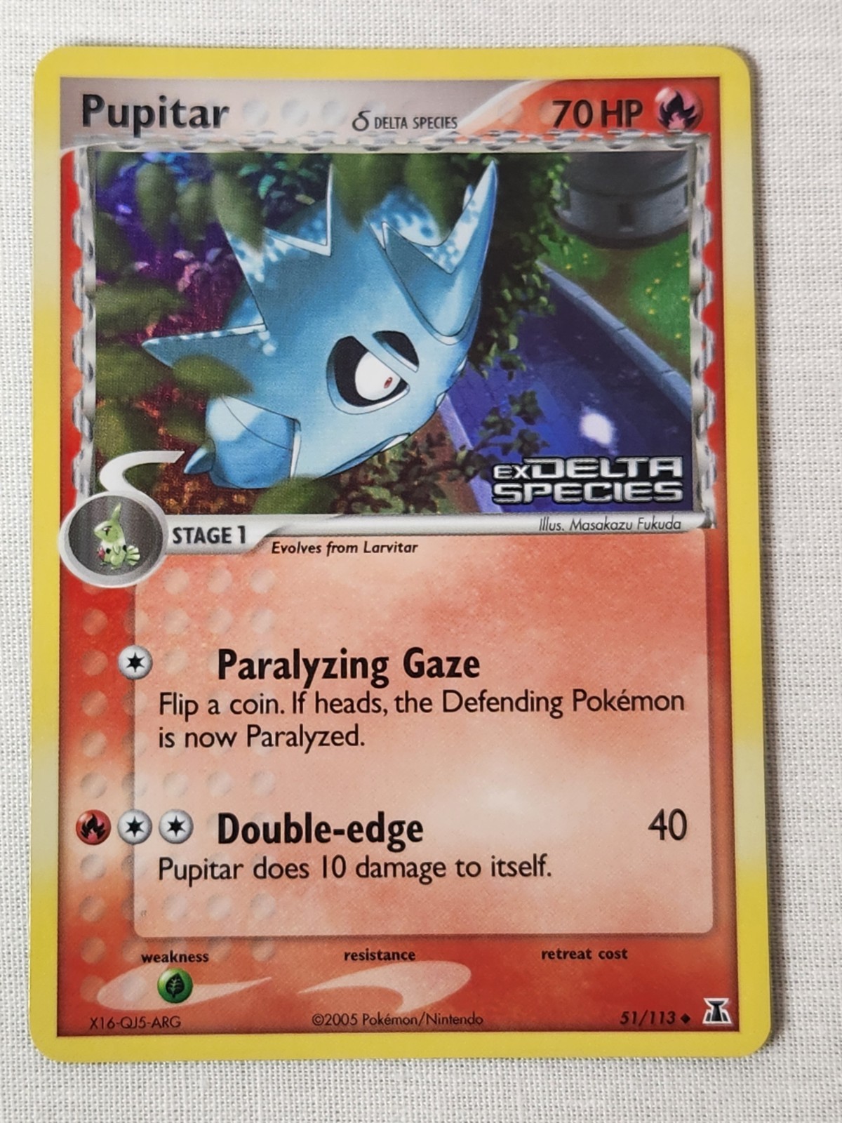 NM Pupitar - Reverse Holo #51 Delta Species Pokemon TCG