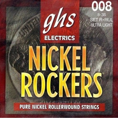 GHS Nickel Rockers Electric Guitar String Set, Ultra Light, .008-.038 | Neu