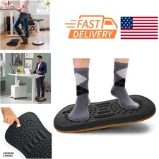 Anti Fatigue Wobble Board with Massage Ball for Standing Desk 20 Inch Black