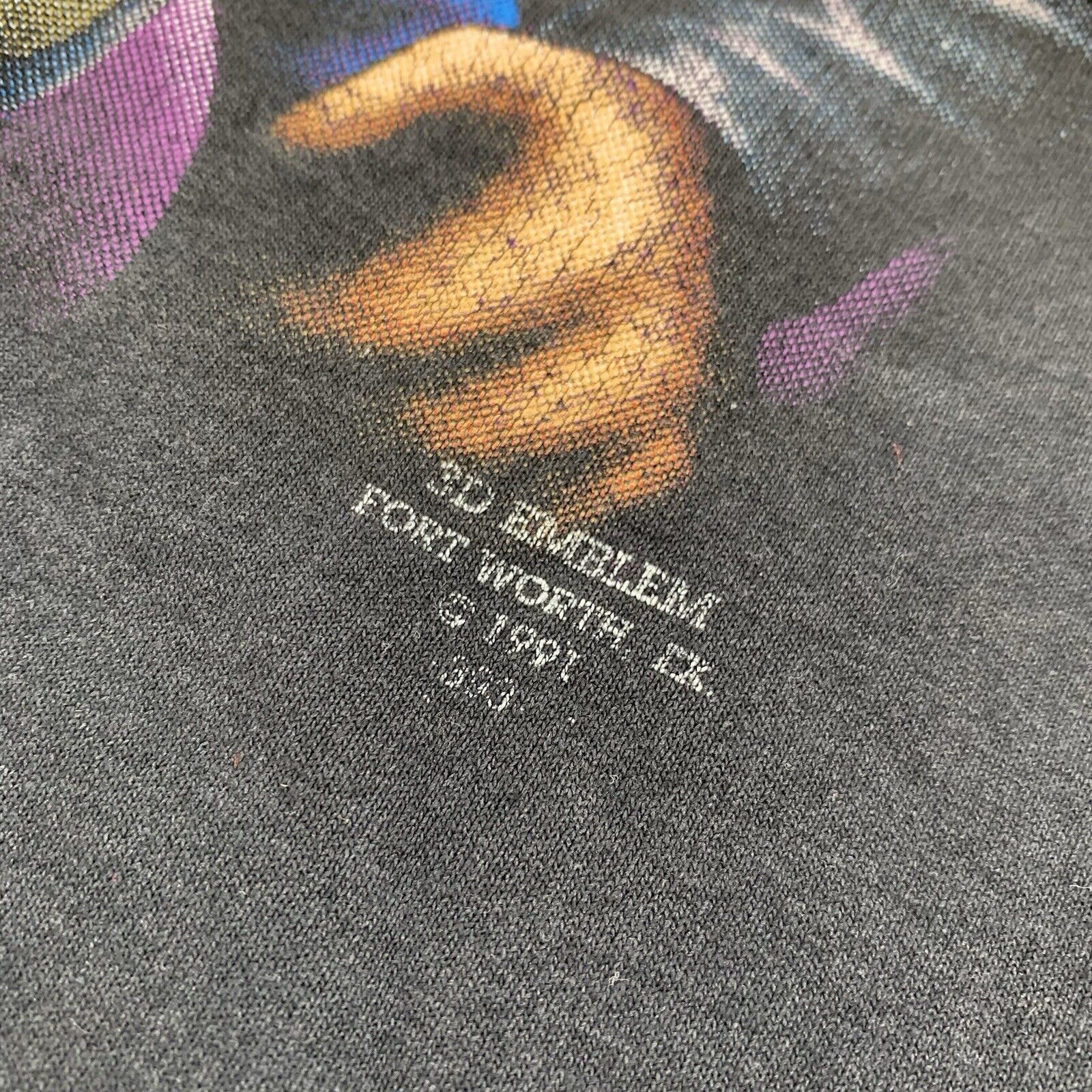 Vintage 1991 Harley Davidson Great American Hog T-Shirt XL Mens Black 3D Emblem image 3