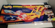 VTG New Hot Wheels 1993 MONGOOSE & SNAKE Drag Race Set Sealed W/Original Price