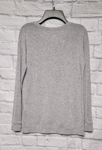 JUSTICE GIRL 12 ROSE GOLD SHIMMER GRAY BICYCLE DOG NEVER STOP LOVING SWEATER TOP - Picture 11 of 15
