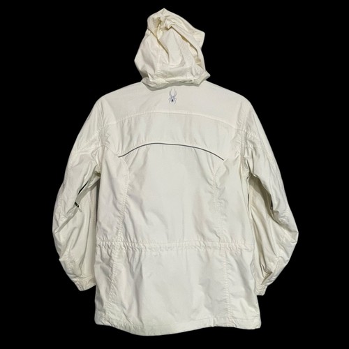 Spyder Winter Shell Ski Jacket Ivory And Black Women Size 12 Entrant GII 5000mm - Picture 2 of 11