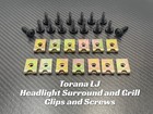 <!--F#f_0-->TORANA LJ HEADLIGHT SURROUNDS AND GRILL CLIPS AND SCREWS Holden Grille XU1 GTR<!--F/-->