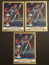 (3) 1992-93 FLEER LARRY JOHNSON #253 @ PRO VISION CAROLINA THUNDER