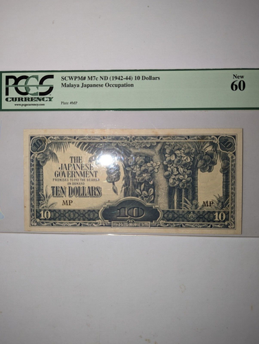 Malaya Occupation Note PCGS 60 $10 note. 1942-1944 - Picture 3 of 6