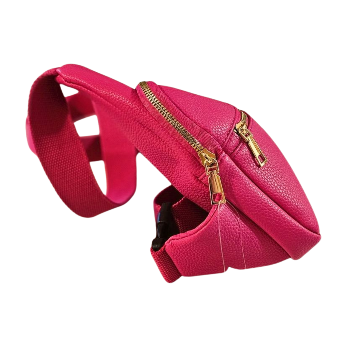 UNNI Hot Pink SLING BAG New/NWT Vegan LEATHER Gold Hardware