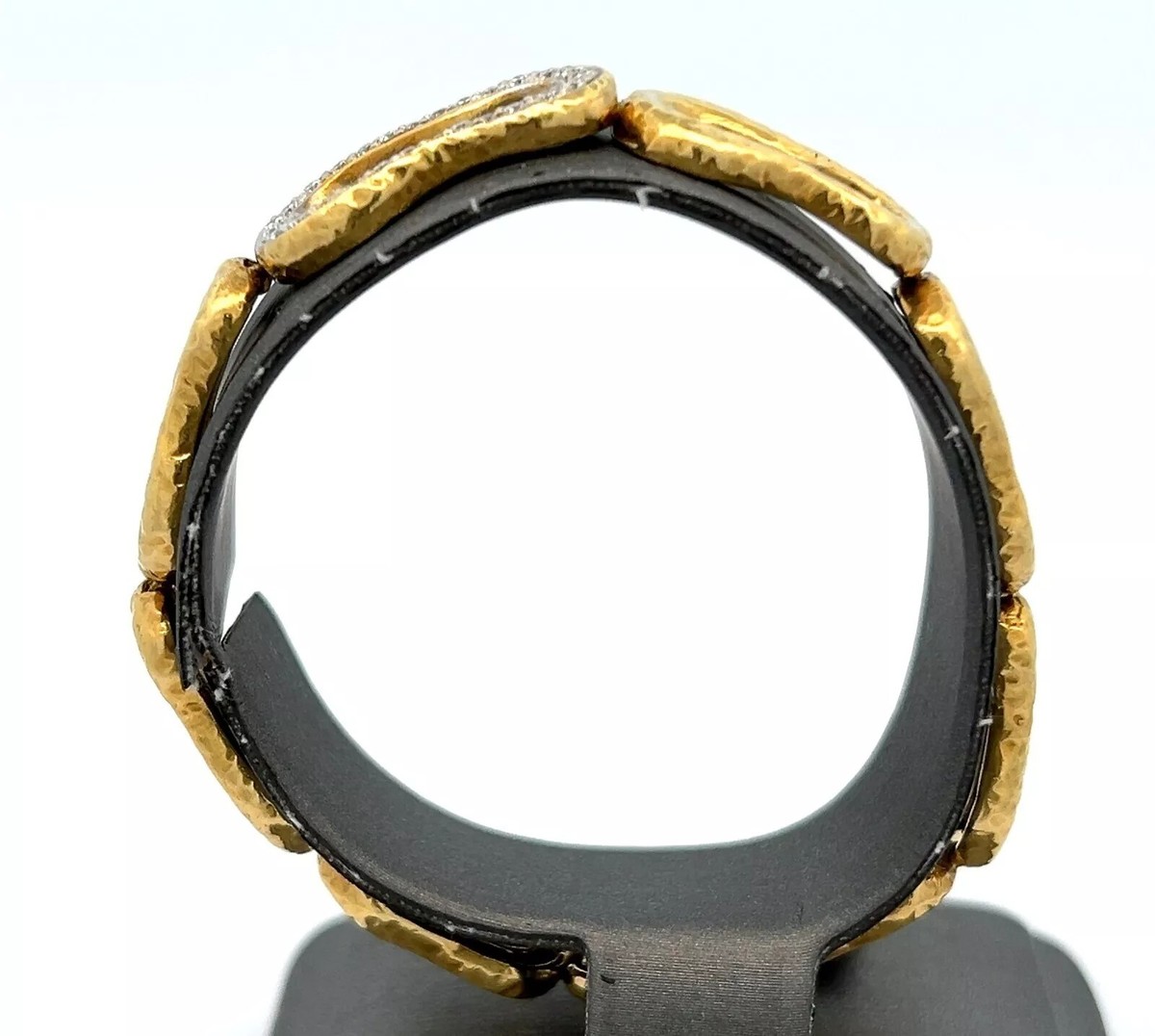 moneysex888 EW！ 18K Yellow Gold and .50TCW Diamonds Fancy Link Ladies Bracelet