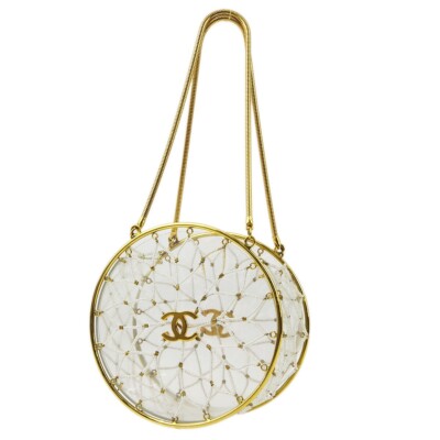 Chanel Clear Beaded Round Party Handbag 99396 | eBay