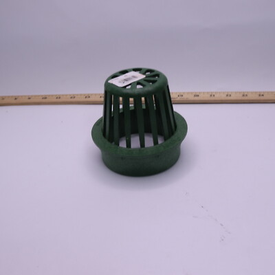 NDS 4 in. Plastic Round Atrium Drainage Grate in Green
