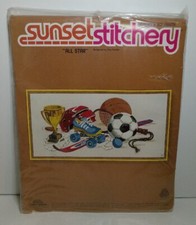Vintage sports Sunset Stitchery All Star 2602 Dan Trotter design