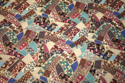 KIMONO COLLECTION GILDED ASIAN FLORAL PATCHWORK FROM HOFFMAN -100% COTTON FABRIC