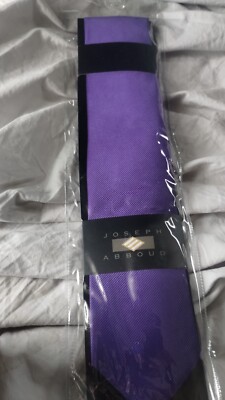 3 New Joseph Abboud Neckties In Package. Ivory Pink Purple. Retail $59.99 Ea