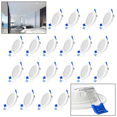 5W LED Einbauleuchte Einbau Spot Strahler Deckenleuchte Set 230V 20PCS Kaltweiß