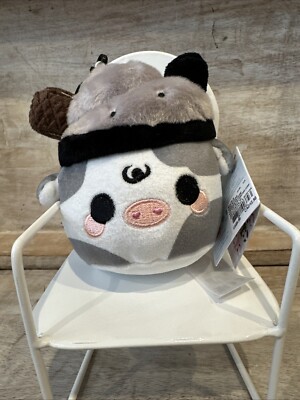 Plush Goals By Cuddle Barn, Black Sesame MooShake Clip 4.5'', NWT, Kawaii! US