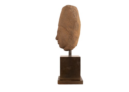 Ein Prä- Khmer Kopf. Vishnu. Sandstein. Kambodscha Funan-Zeit, 6.–7. Jh. v. Chr. - Bild 10 von 11