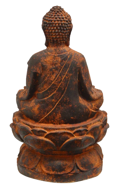 Statua Scultura Religiosa BUDDHA Seduto 70 cm Rosso Buddhismo Buddah Budda, fotografia 3 di 7