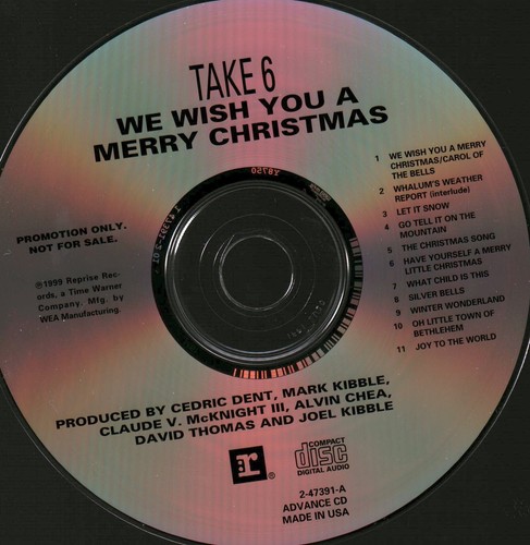 We Wish You A Merry Christmas by Take 6 (CD, Disc Only, Promo) - Picture 2 of 3