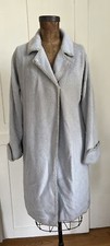 Fendi Wool Cashmere Blend Long Sweater Coat Gray Loop Knit