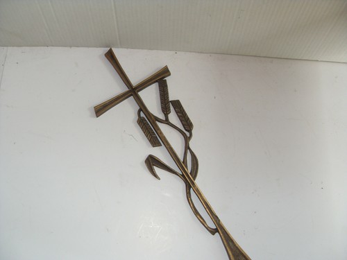 Bronze- Kreuz Ähre H41,0cm B14,0cm - Bild 2 von 3