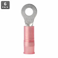 Ancor 230201 22-18 AWG #6 Nylon Ring Terminals - 6 Pack